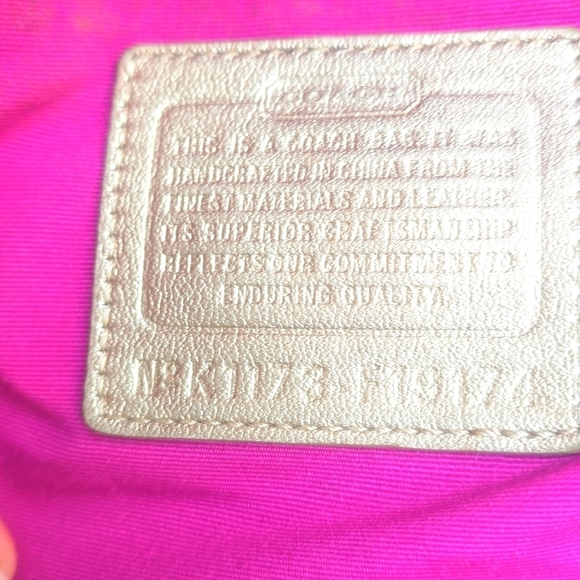 COACH WHITE PLAID HERITAGE TATTERSAL BAG PURSE TOTE No.K1173-F19174 - Picture 11 of 17